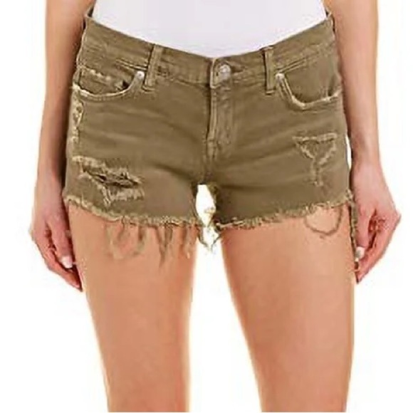 Hudson Army Green Kenzie Cut Off Jeans size 27 - Picture 1 of 7